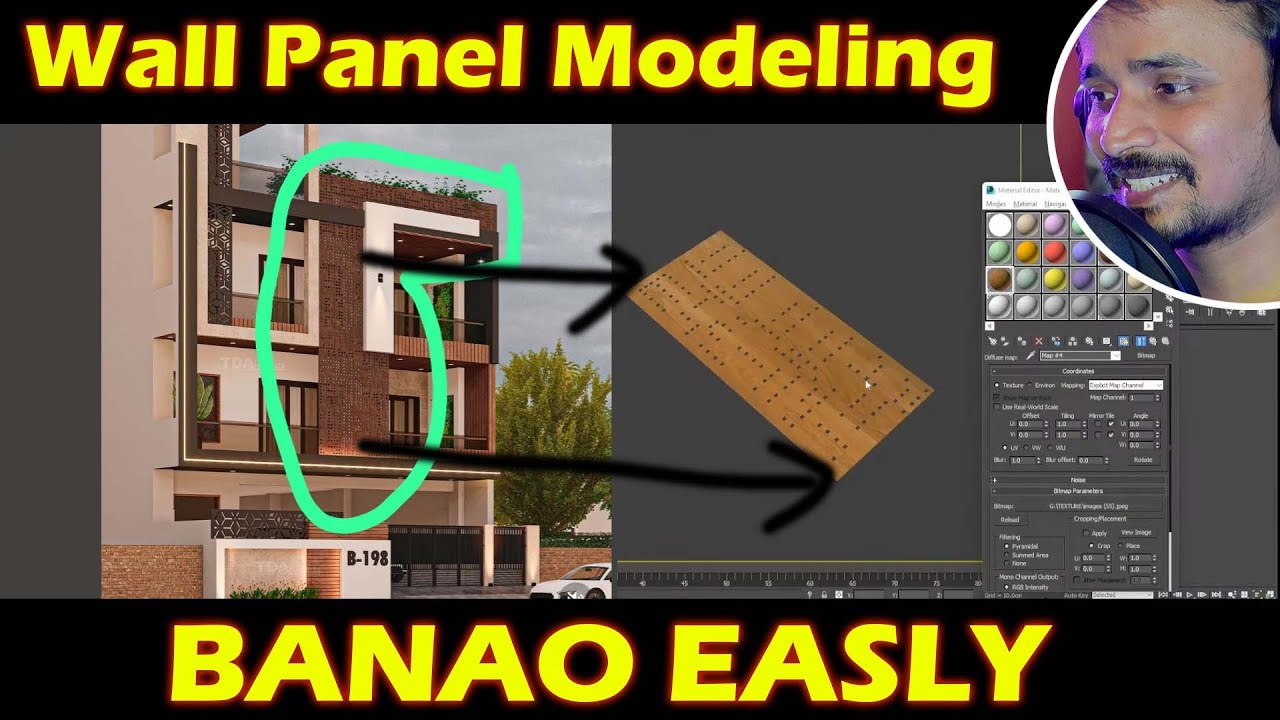 wall panel modeling 3dsmax easly |😍🤔🤗 kaboomtechx