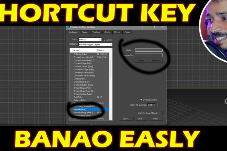 SET SHORT CUT KEY IN 3DSMAX| kaboomtechx