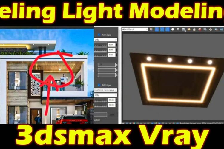 Celling light make easy 🤔😗😍 3dsmax | Vray | kaboomtechx