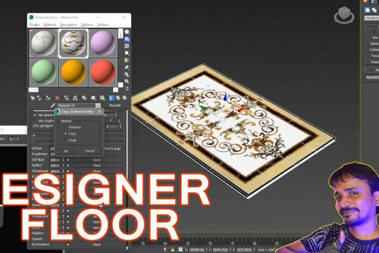 Designer Floor Texturing |3dsmax | Vray | kaboomtechx