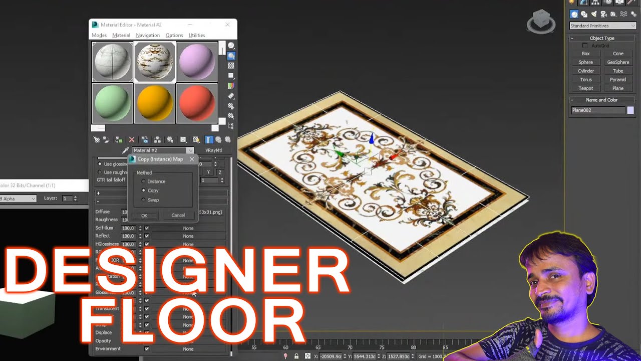 Designer Floor Texturing |3dsmax | Vray | kaboomtechx