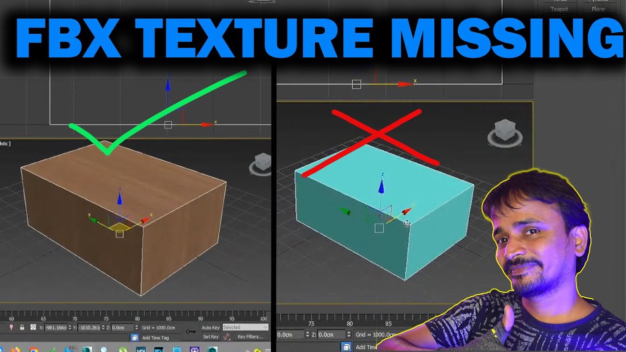 FBX FILE TEXTURE MISSING PROBLEM SOLVE 3DSMAX🤗 | kaboomtechx