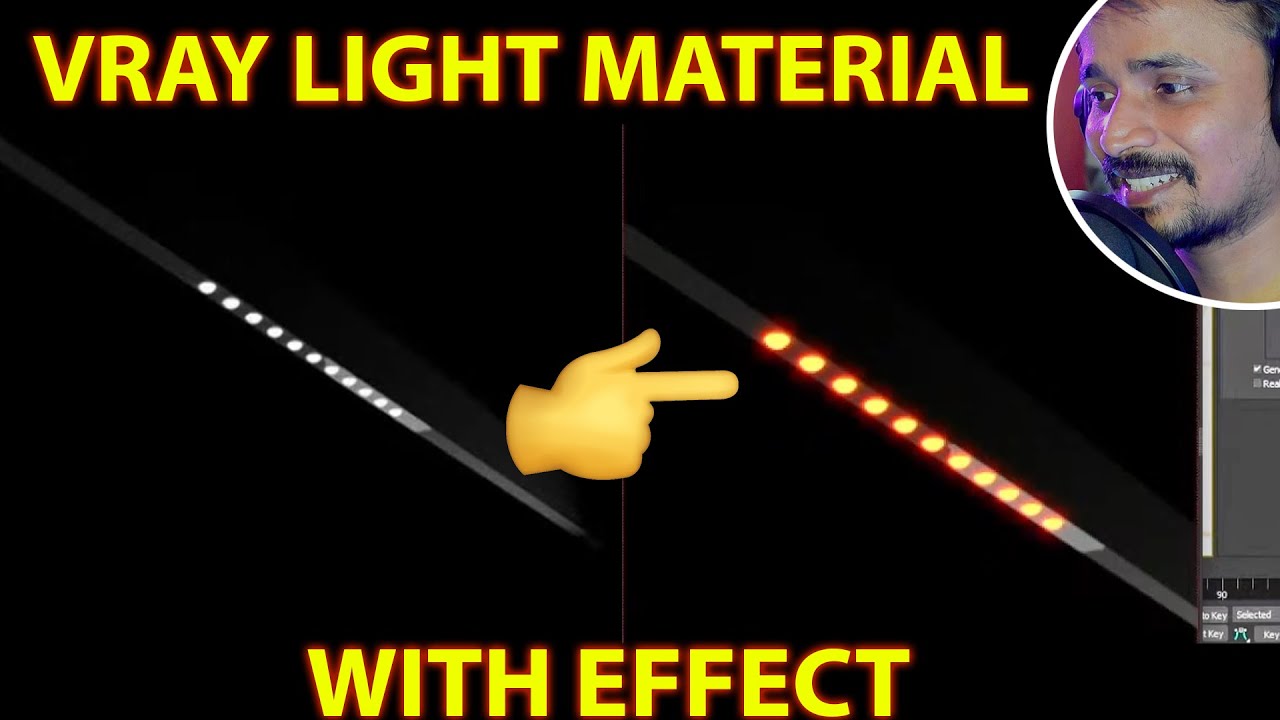 VRAY LIGHT MATERIAL WITH EFFECT | kaboomtechx