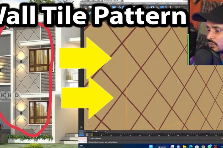 Wall Tile Pattern Design Tutorial for Beginners | kaboomtechx