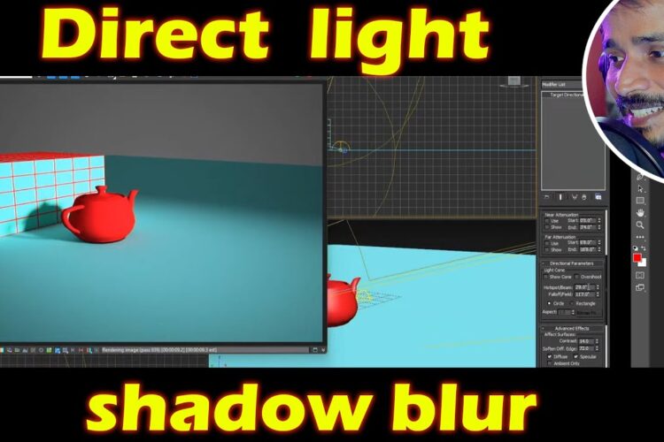 direct light Shadow blur setting in vray | kaboomtechx