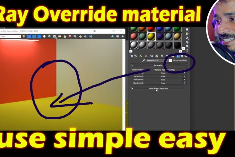 VRay Override material use simple 😍🤗| kaboomtechx