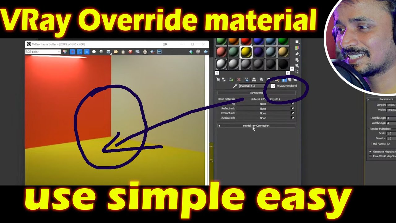 VRay Override material use simple 😍🤗| kaboomtechx