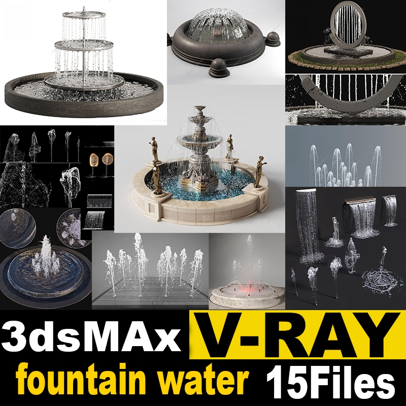 M373 fountain water feature 3D model