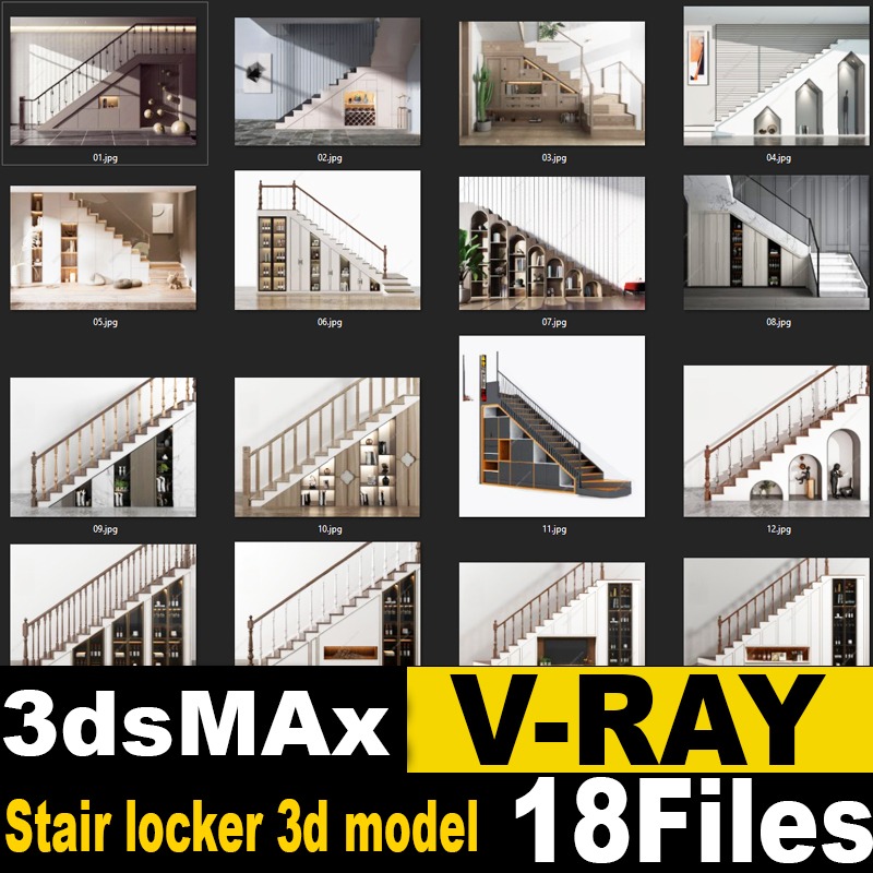 Stair locker 3d model