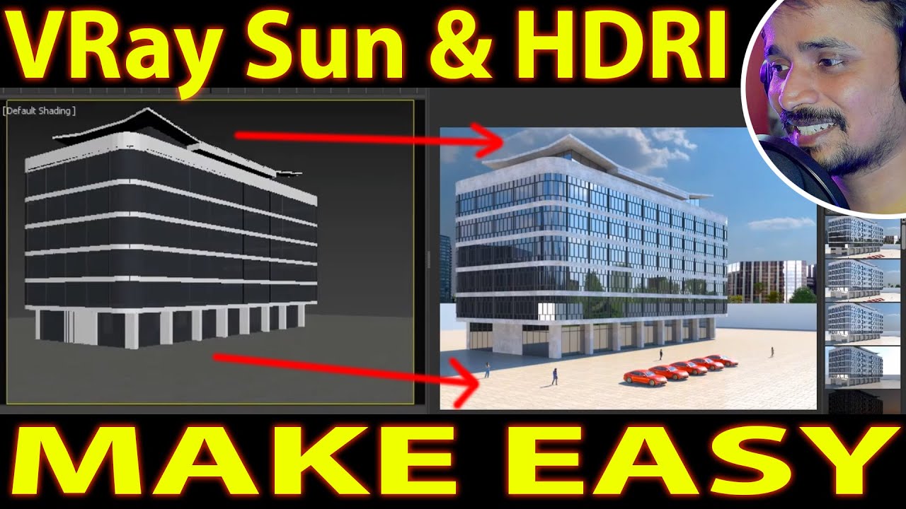 VRAY SUN WITH HDRI SETUP | kaboomtechx