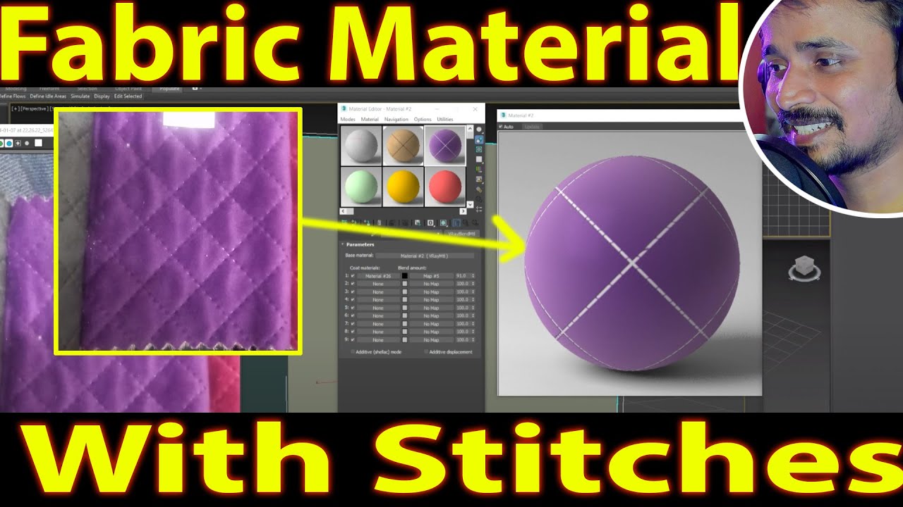 Fabric Material With stitches | kaboomtechx