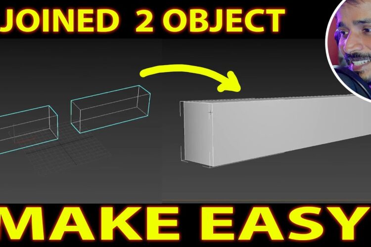 joined  2 object in 3dsmAX EDITPOLY | kaboomtechx