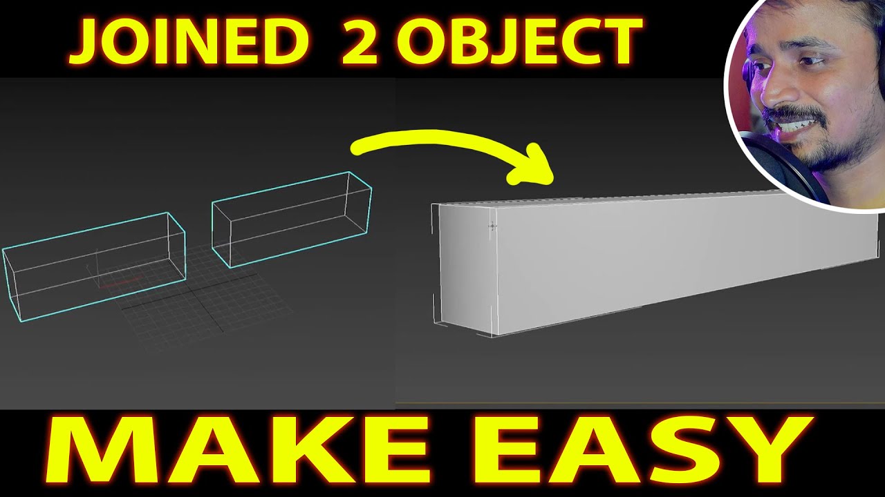 joined  2 object in 3dsmAX EDITPOLY | kaboomtechx