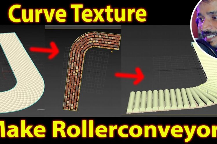 Curve Texture And Make Rollerconveyor  | kaboomtechx