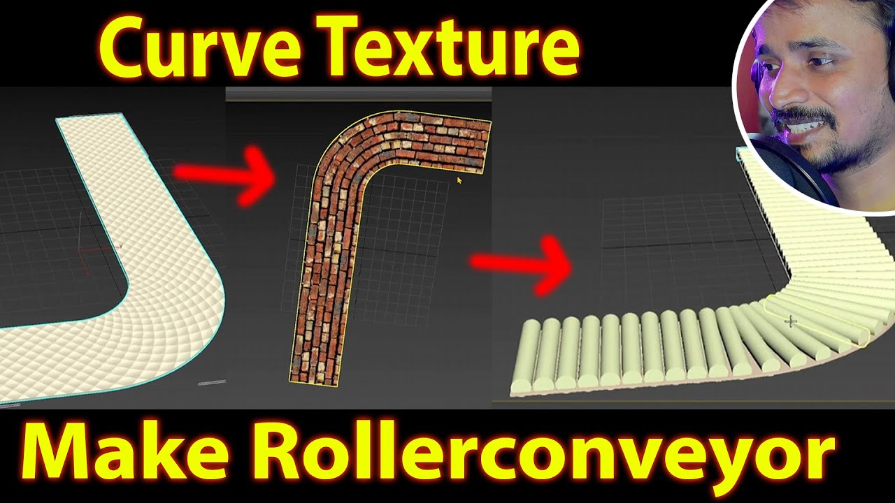 Curve Texture And Make Rollerconveyor  | kaboomtechx