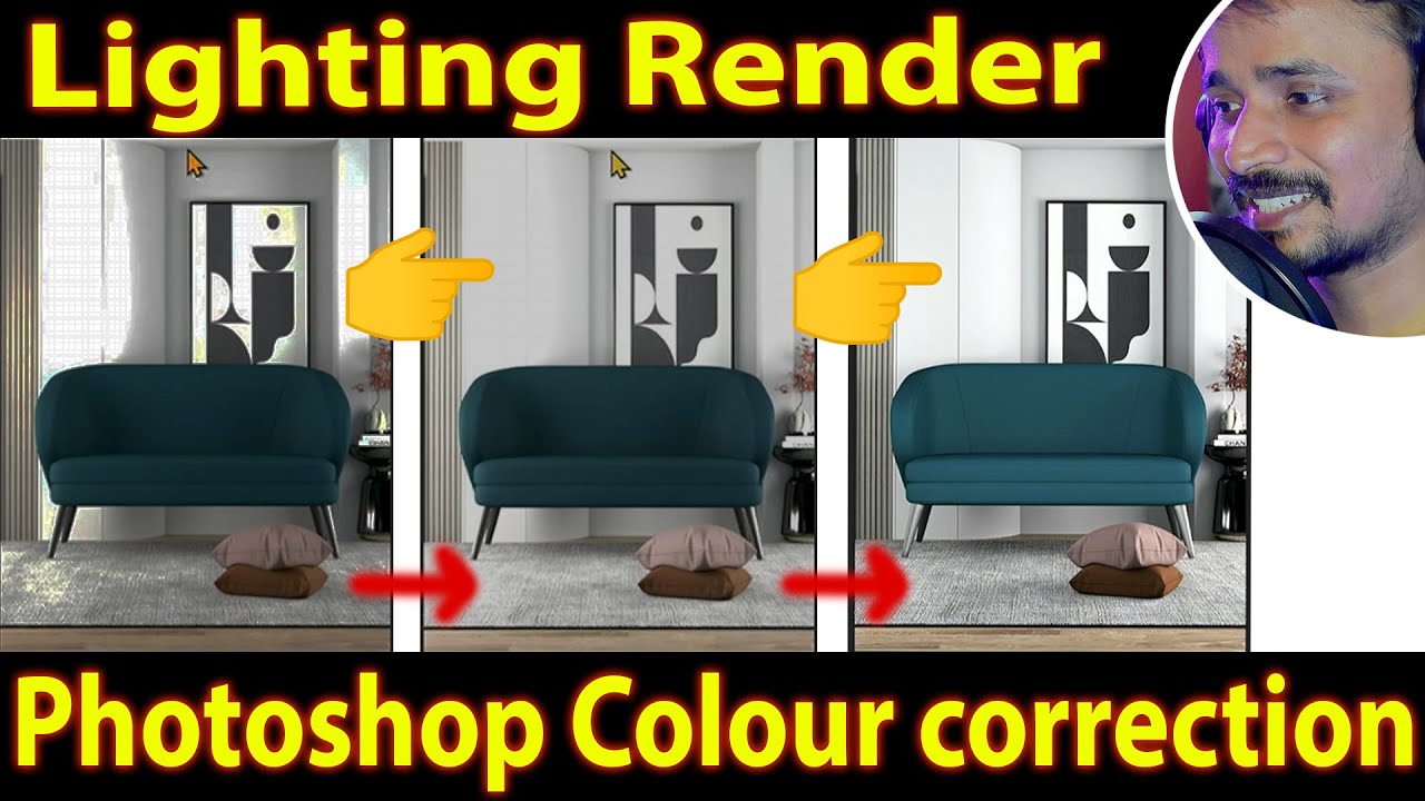 Lighting Render And Photoshop Colour correction| kaboomtechx