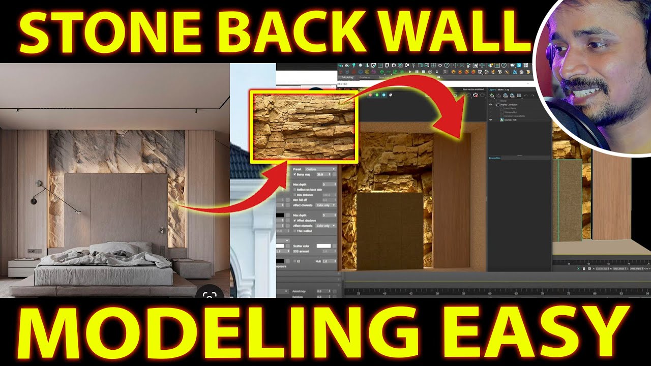 STONE Back Wall Modeling  | kaboomtechx