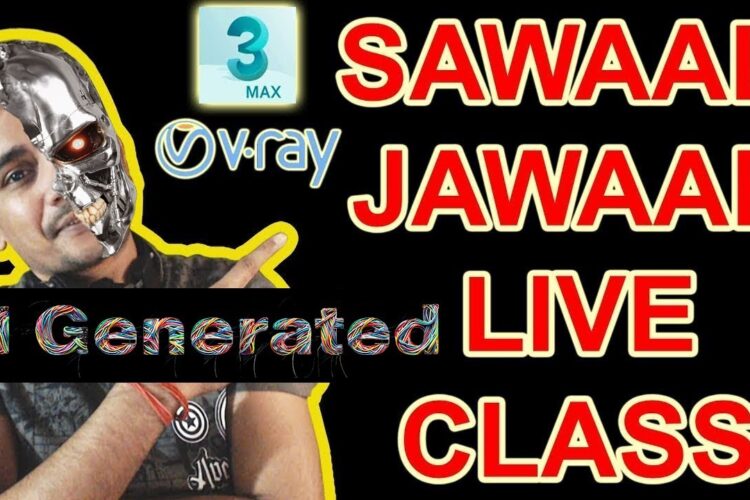 (AI GENERATED ) SAWAAL JAWAAB 3DSMAX VRAY  LIVE  CLASS 147