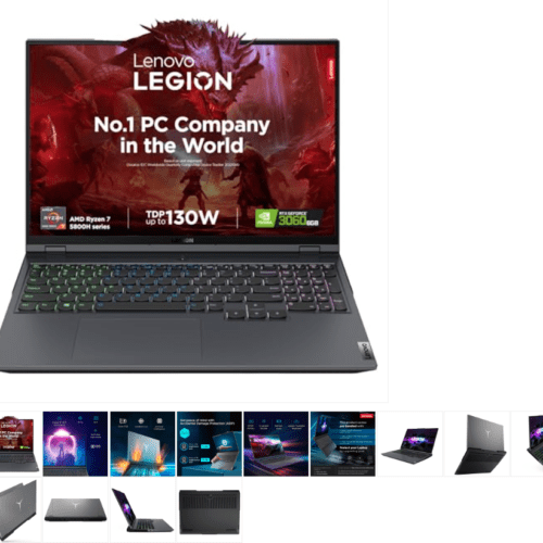 Lenovo Legion 5 Pro AMD Ryzen 7 5800H40cm 500Nits QHD Gaming Laptop(16GB/1TB SSD/RTX 3060 6GB GDDR6 Graphics/165Hz/Windows 11/Office 2021/RGB Backlit/3mnth Xbox Game Pass/Storm Grey/2.45Kg)82JQ00JCIN