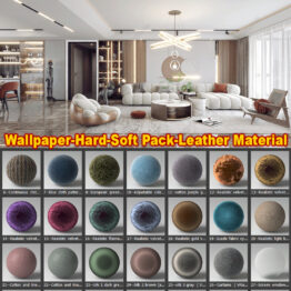 Wallpaper-Hard-Soft Pack-Leather Material