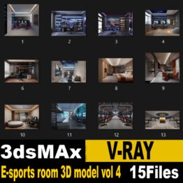 E-sports room 3D model vol 4