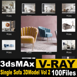 single sofa 3D model vol 2