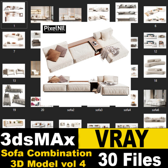 Sofa Combination 3D Model vol 4