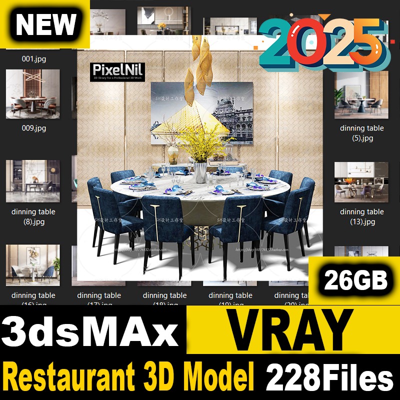 Restaurant DINING Table 3D Model